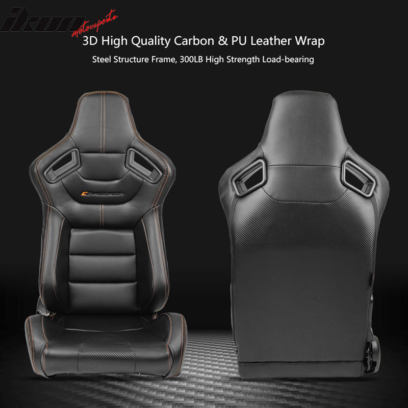 Universal Reclinable Right Passenger Side Racing Seat Dual Slider
