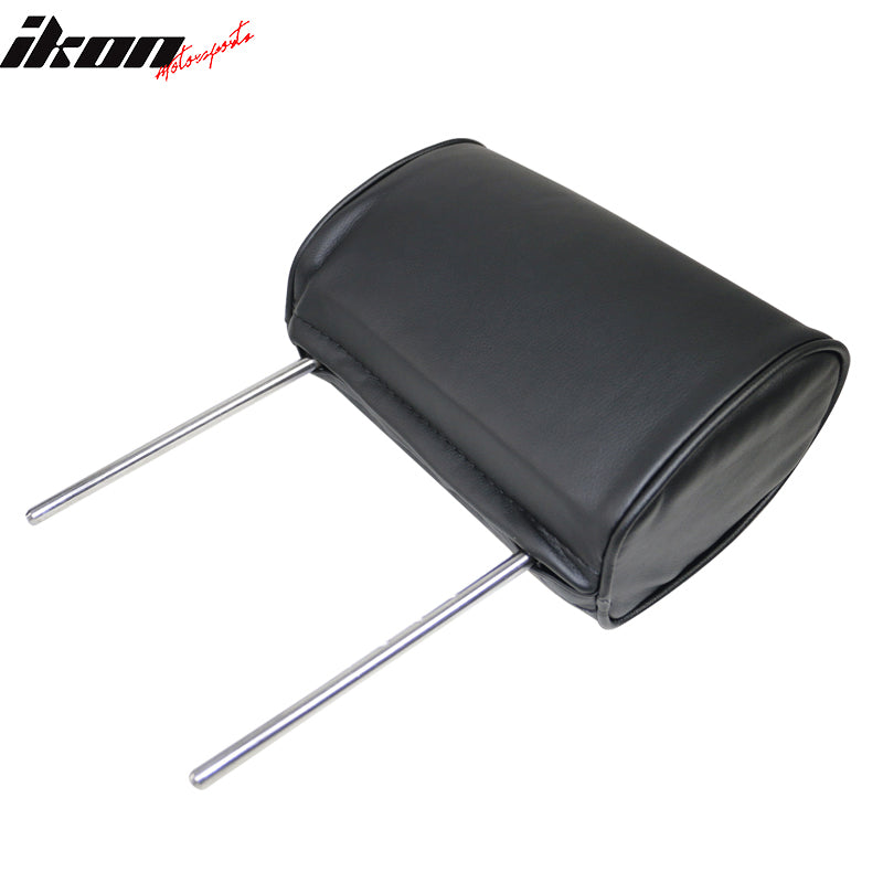 Mid-Sized Classic Black Faux Bucket Seat w/ Slidersin Leather PU