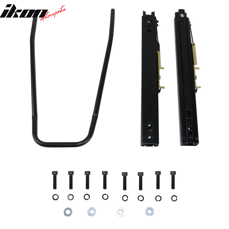 Mid-Sized Classic Black Faux Bucket Seat w/ Slidersin Leather PU