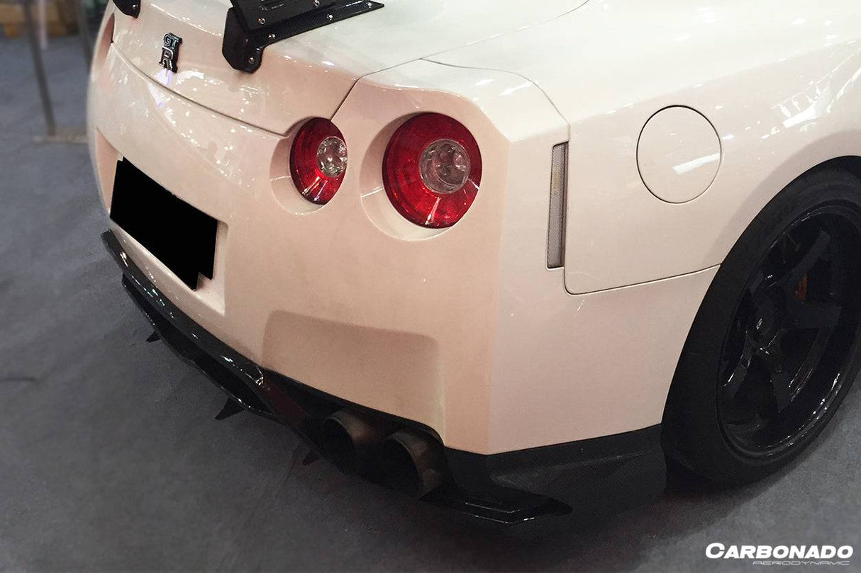 2012-2023 Nissan GTR R35 DBA EBA VA Style Rear Diffuser Canards