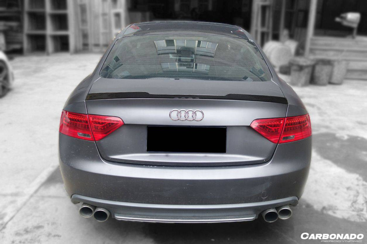 2009-2015 Audi A5 Coupe RW Style Carbon Fiber Trunk Spoiler