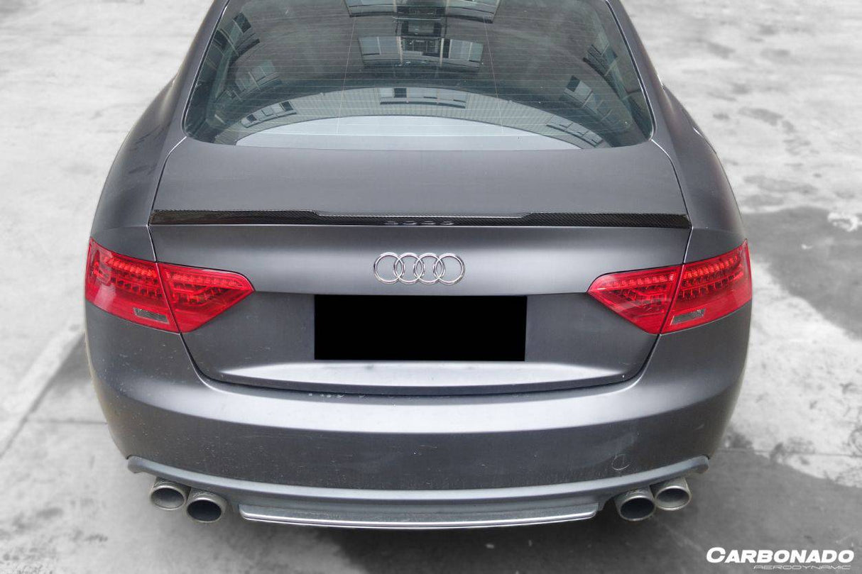 2009-2015 Audi A5 Coupe RW Style Carbon Fiber Trunk Spoiler
