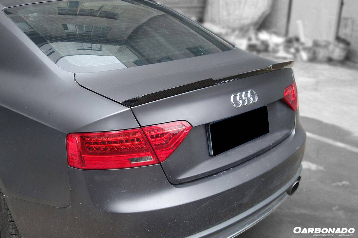 2009-2015 Audi A5 Coupe RW Style Carbon Fiber Trunk Spoiler