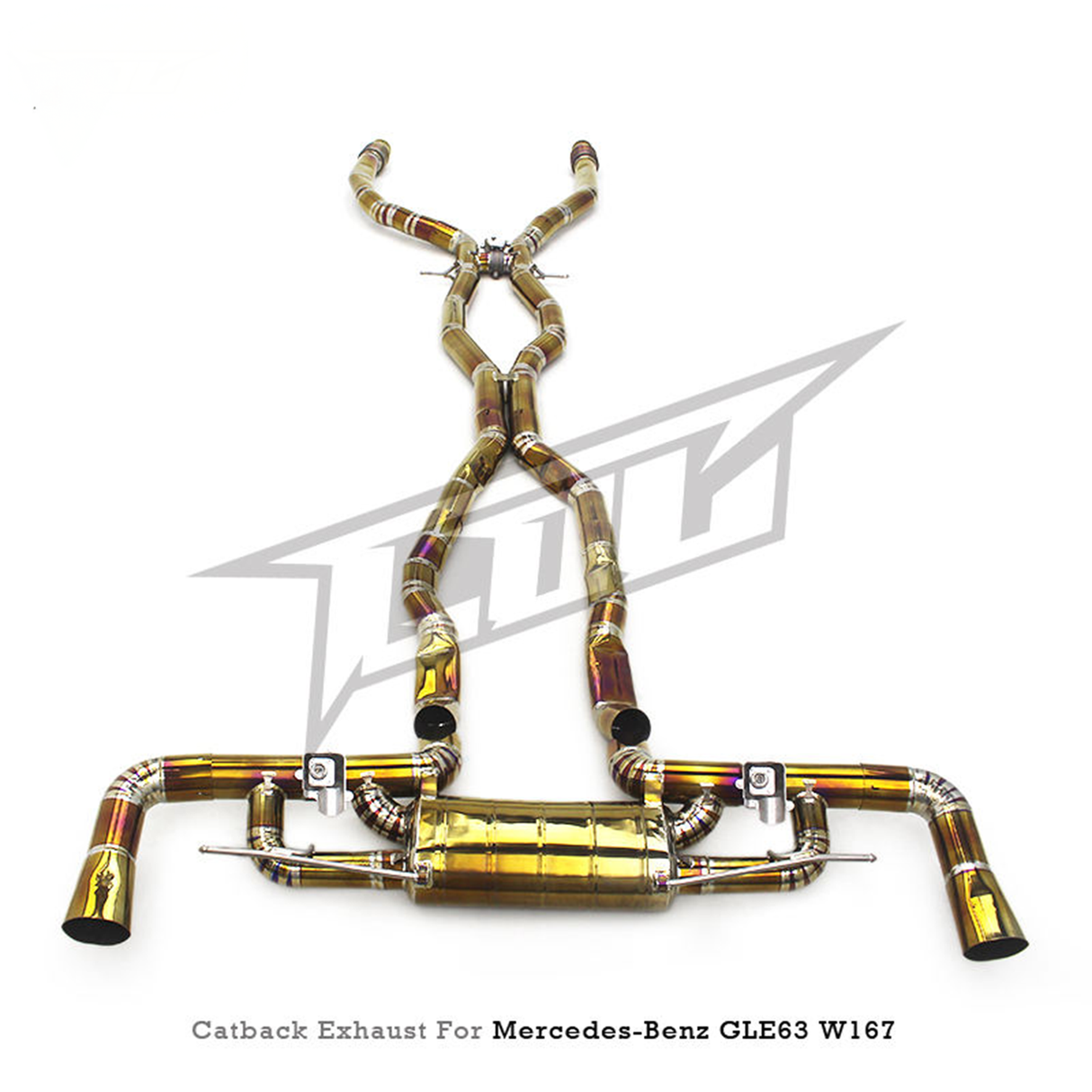 Titanium Valved Catback Exhaust System for Mercedes Benz GLE63 AMG W167 4.0T