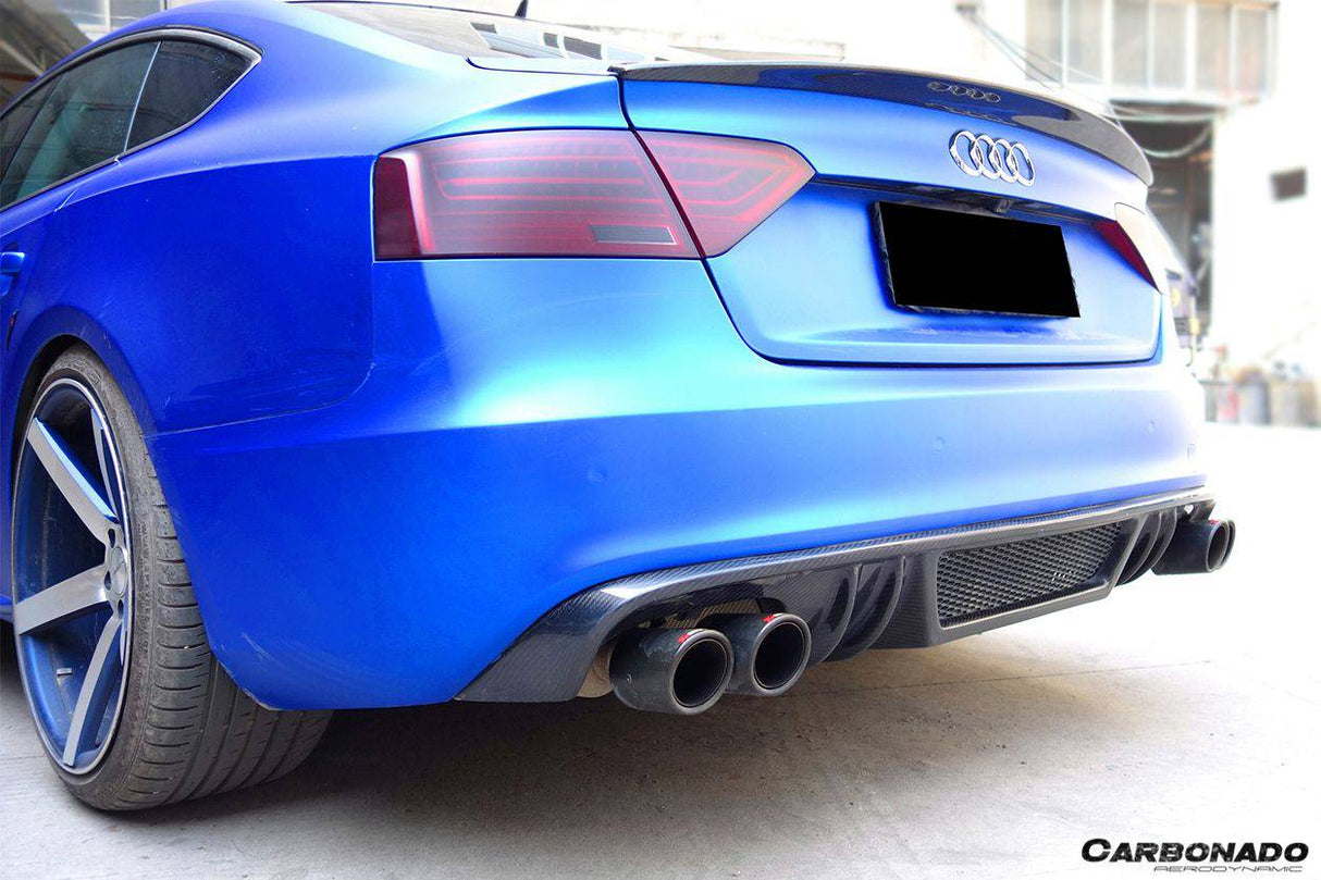 2009-2015 Audi A5 Sline S5 Sedan Sport Style Carbon Fiber Trunk Spoiler