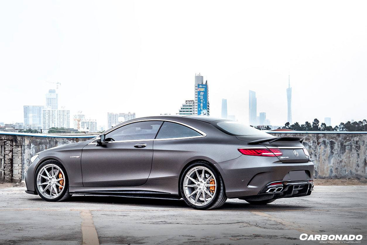 2014-2021 Mercedes Benz S63 S Class C217 Coupe RT Style Carbon Fiber Trunk Spoiler
