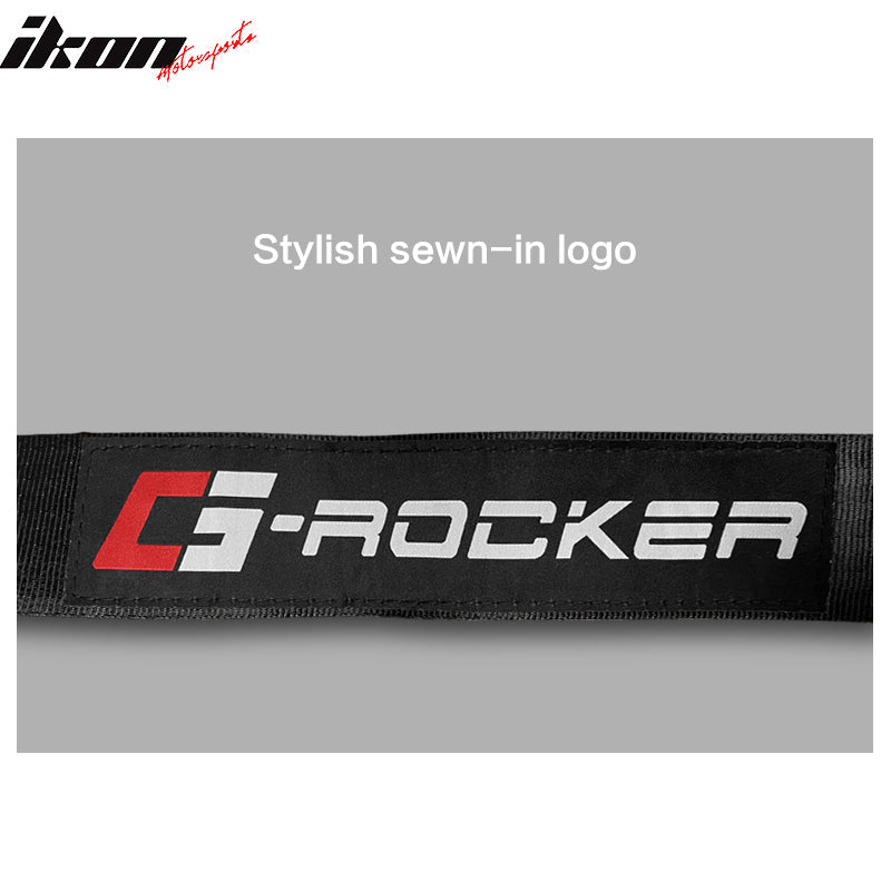 Universal Black 4 Point Buckle Racing Seat Belt Harness Nylon