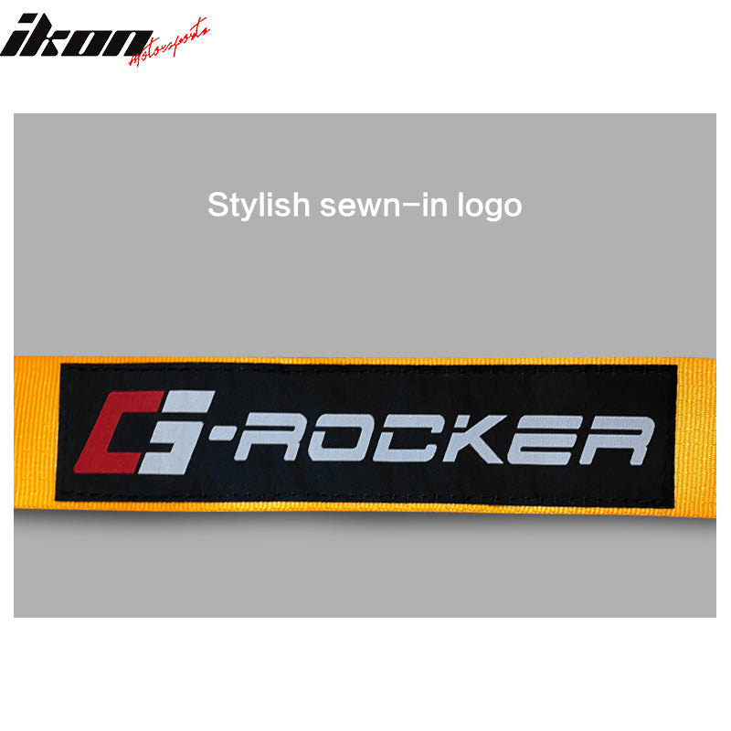 Universal Orange 2" 4 Point Buckle Racing Seat Belt Harness Nylon