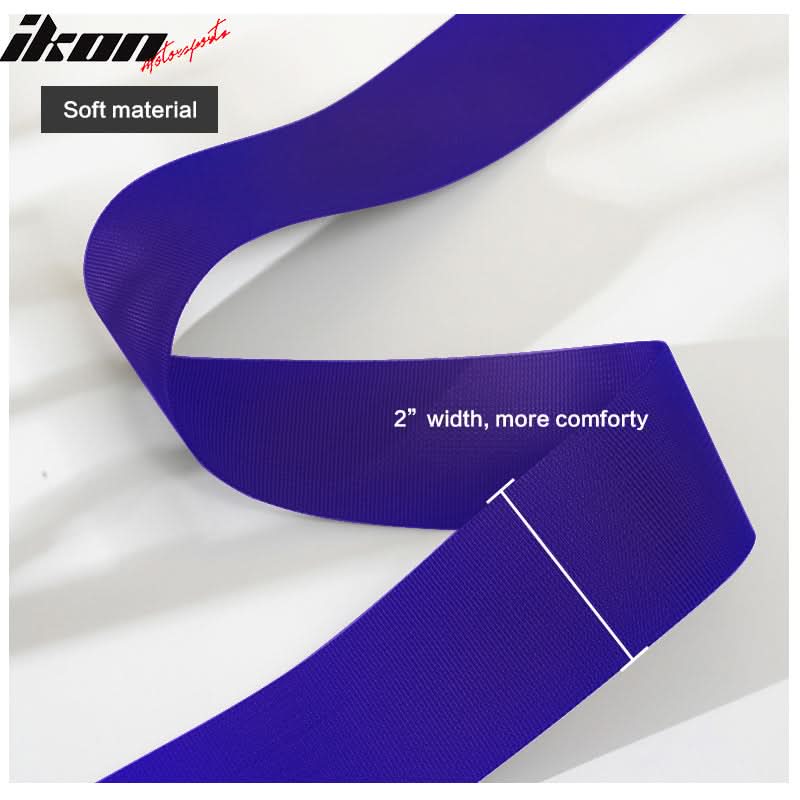 Universal Purple 2" 4 Point Buckle Racing Seat Belt Harness Nylon