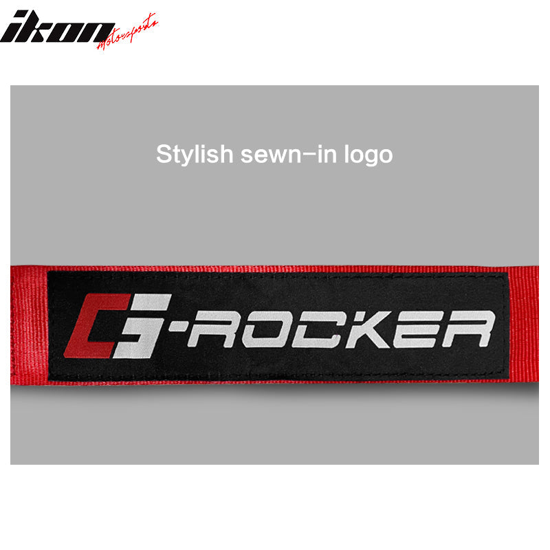 Universal Red 4 Point Buckle Racing Seat Belt Harness Nylon