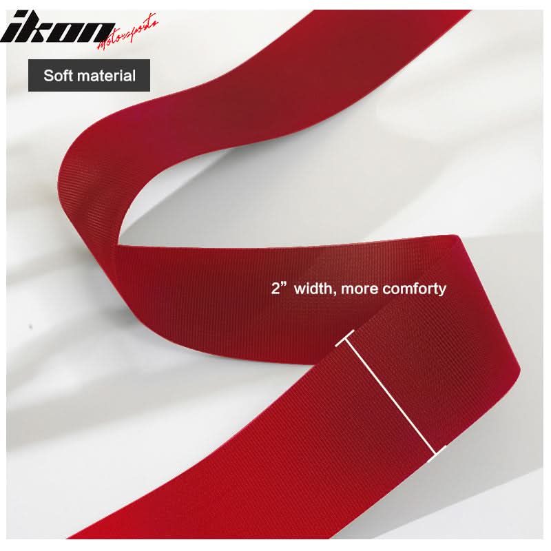 Universal Red 4 Point Buckle Racing Seat Belt Harness Nylon