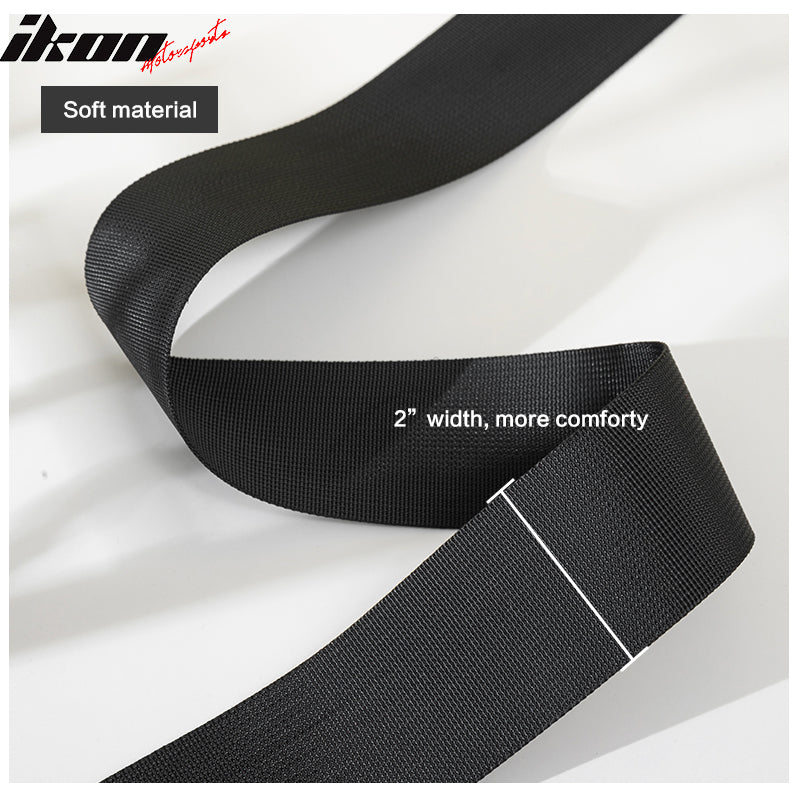 Universal 4 Point Cam-Lock Black Racing Harness Seat Belt Nylon