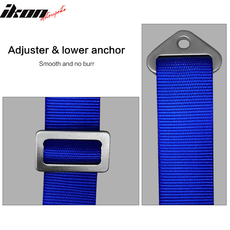 Universal 4 Point Cam-Lock Blue Racing Harness Seat Belt Nylon