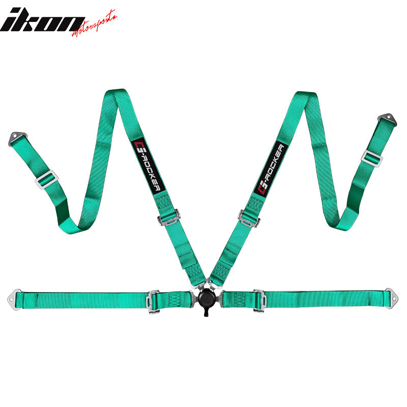 Universal 4 Point Cam-Lock Green Racing Harness Seat Belt Nylon