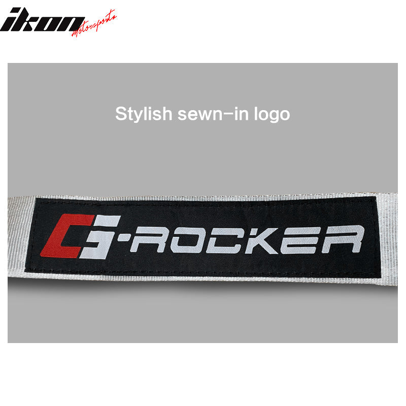 Universal 4 Point Cam-Lock Gray Racing Harness Seat Belt Nylon