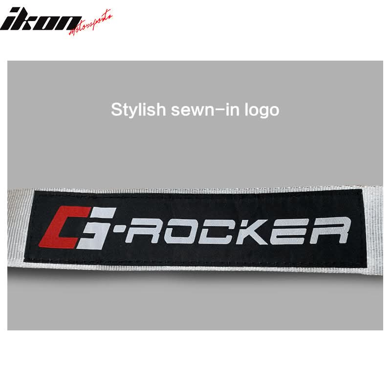 Universal 4 Point Cam-Lock Gray Racing Harness Seat Belt Nylon