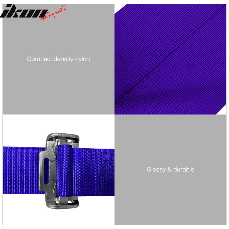 Universal 4 Point Cam-Lock Purple Racing Harness Seat Belt Nylon