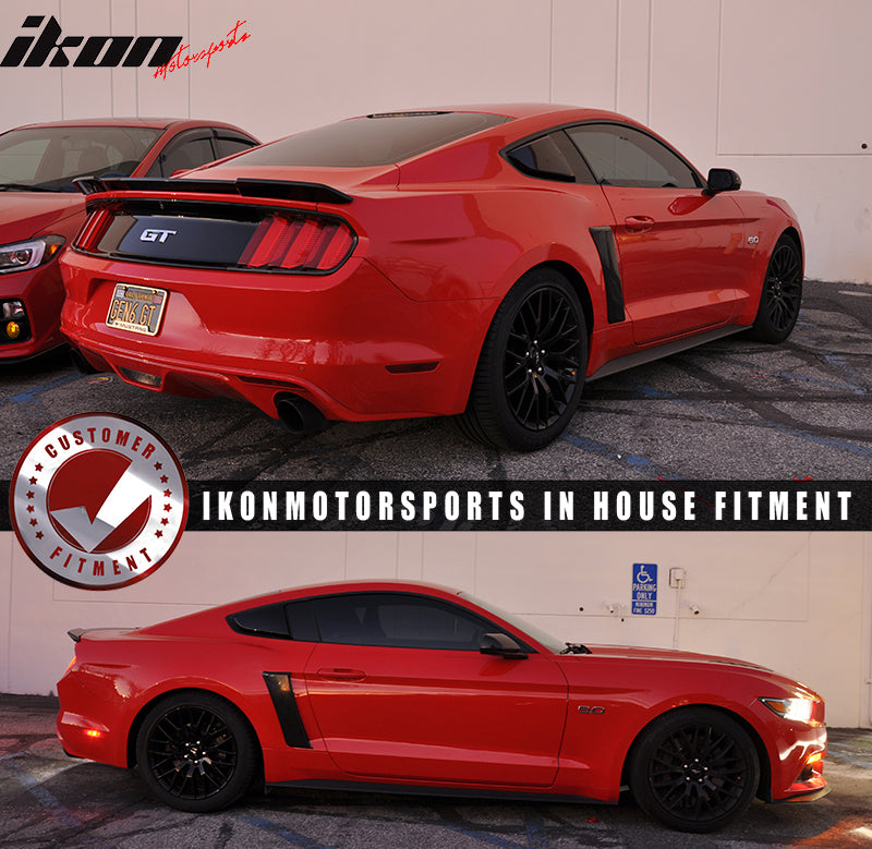 2015-2018 Ford Mustang GT Style Unpainted Rear Quarter Side Scoops ABS