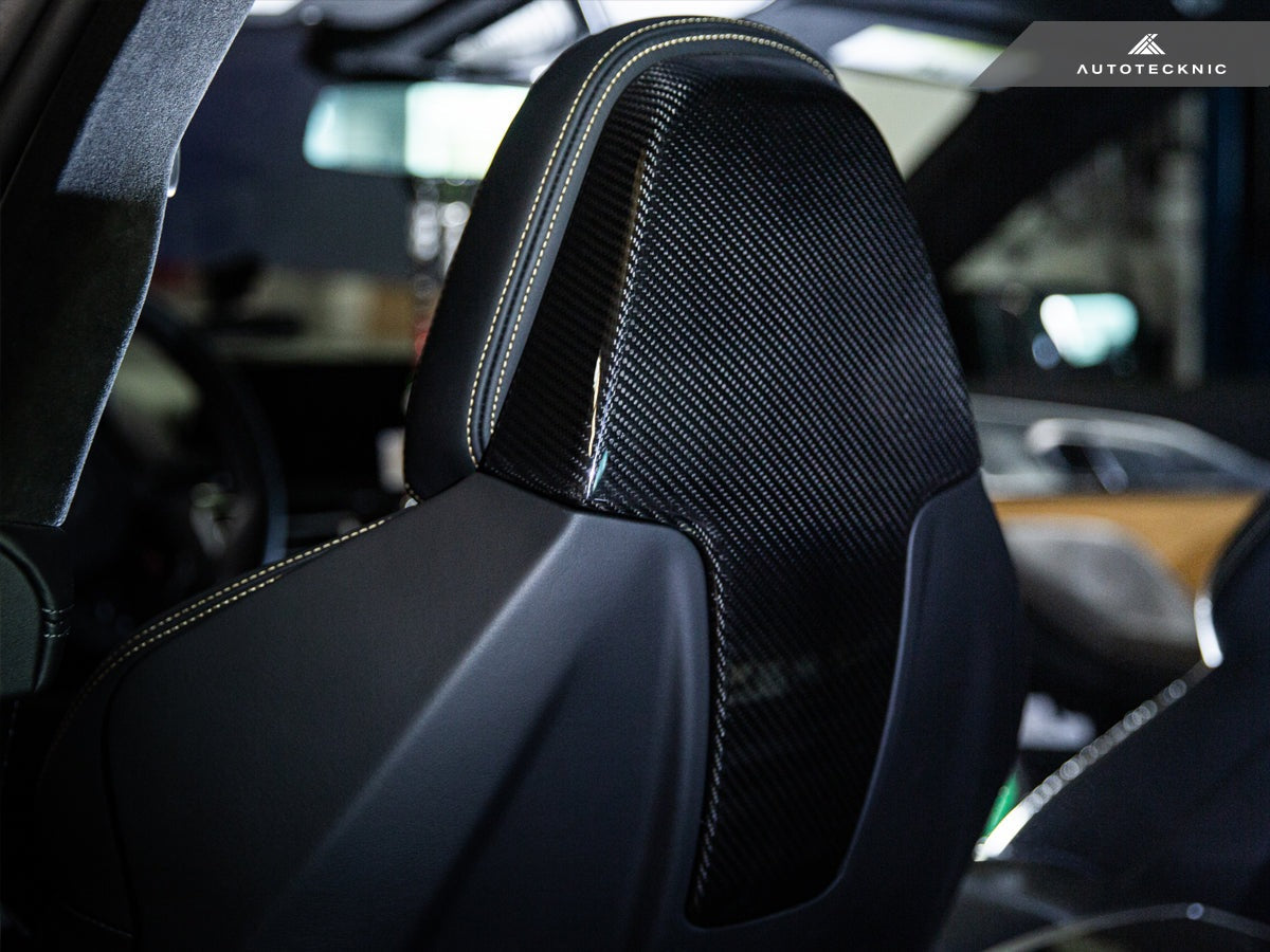 AutoTecknic Dry Carbon Seat Back Cover Set - BMW G87 M2