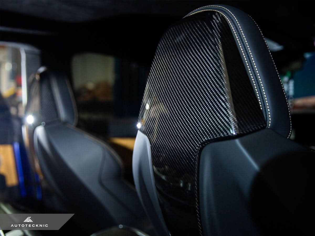 AutoTecknic Dry Carbon Seat Back Cover Set - BMW G01 X3 M40I | G02 X4 M40I