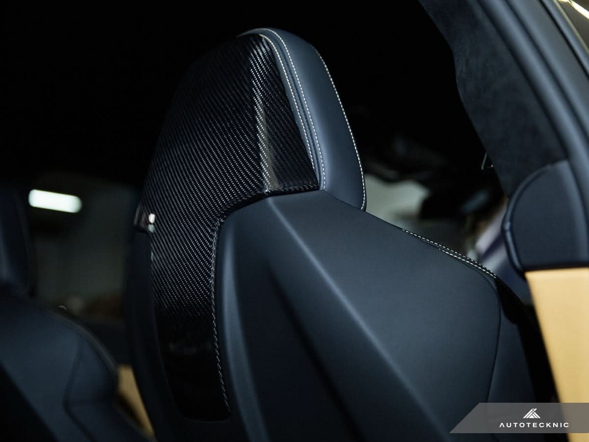 AutoTecknic Dry Carbon Seat Back Cover Set - BMW G01 X3 M40I | G02 X4 M40I