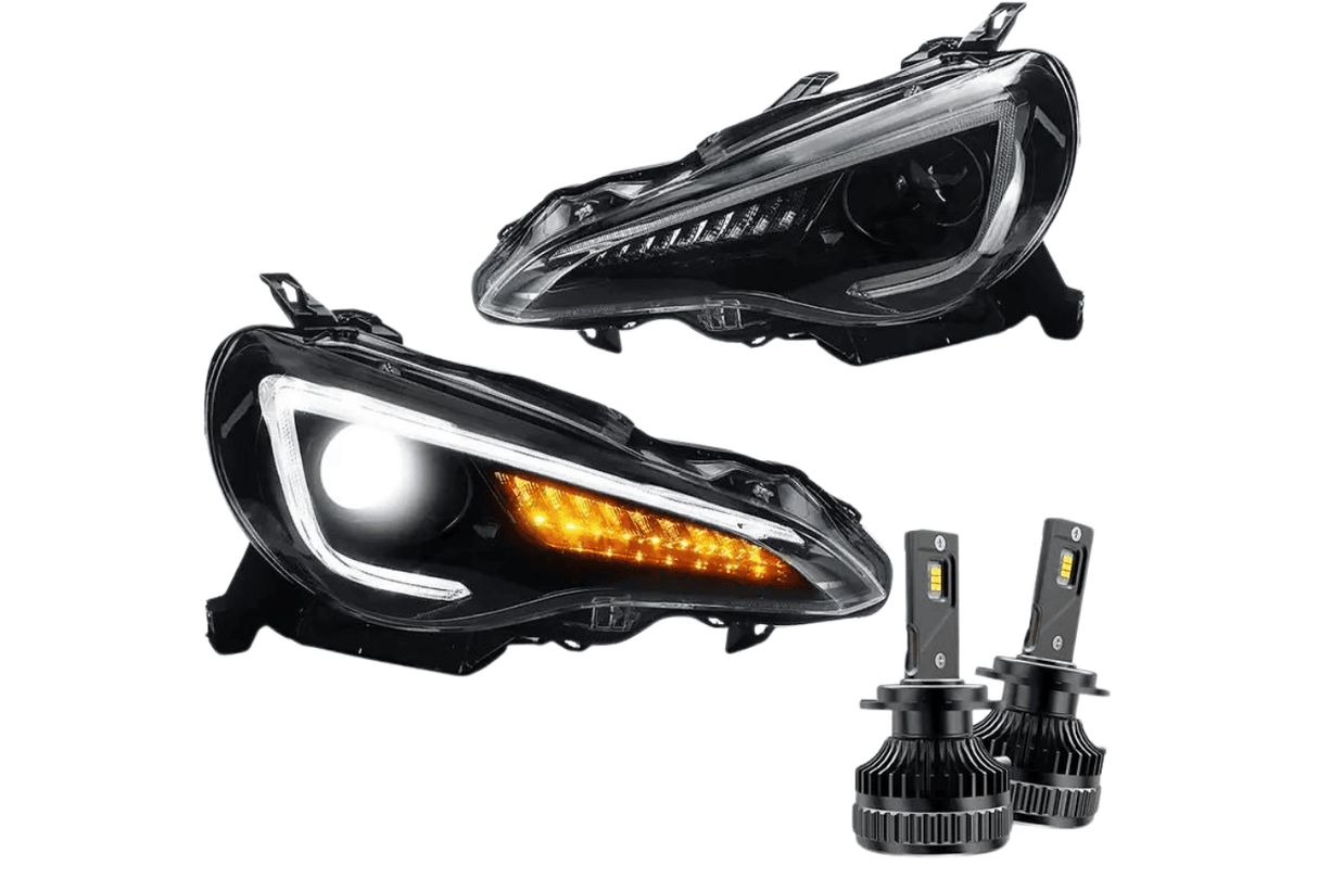 Scion FR-S Subaru BRZ Toyota GT86 1st Gen (ZN6/ZC6) Black Dual Beam Projector Headlights (2012-2021) - K2 Industries