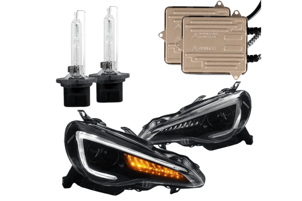 Scion FR-S Subaru BRZ Toyota GT86 1st Gen (ZN6/ZC6) Black Dual Beam Projector Headlights (2012-2021) - K2 Industries