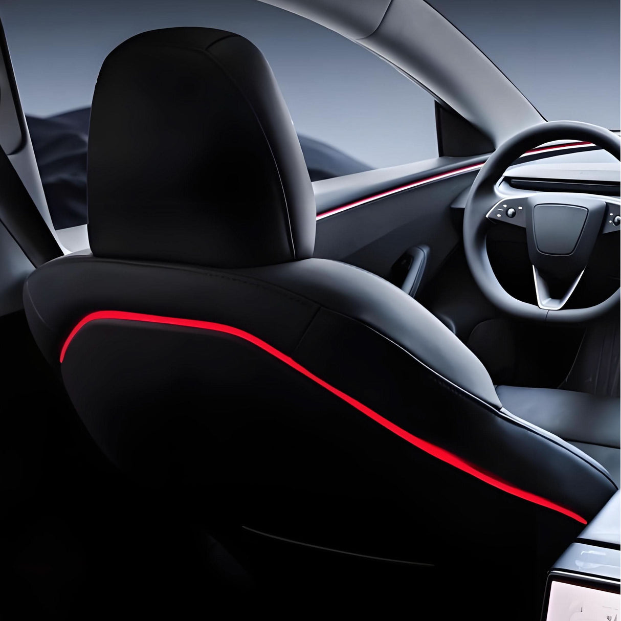 Seat Back Ambient Lighting for Model 3 Highland & Model Y Juniper (2PCS) | TESERY