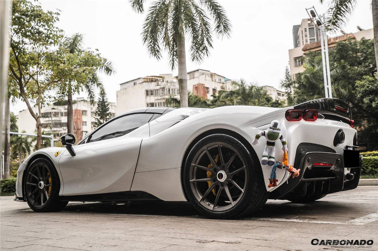 2020-UP Ferrari SF90 Stradale AV Style Carbon Fiber Trunk Spoiler