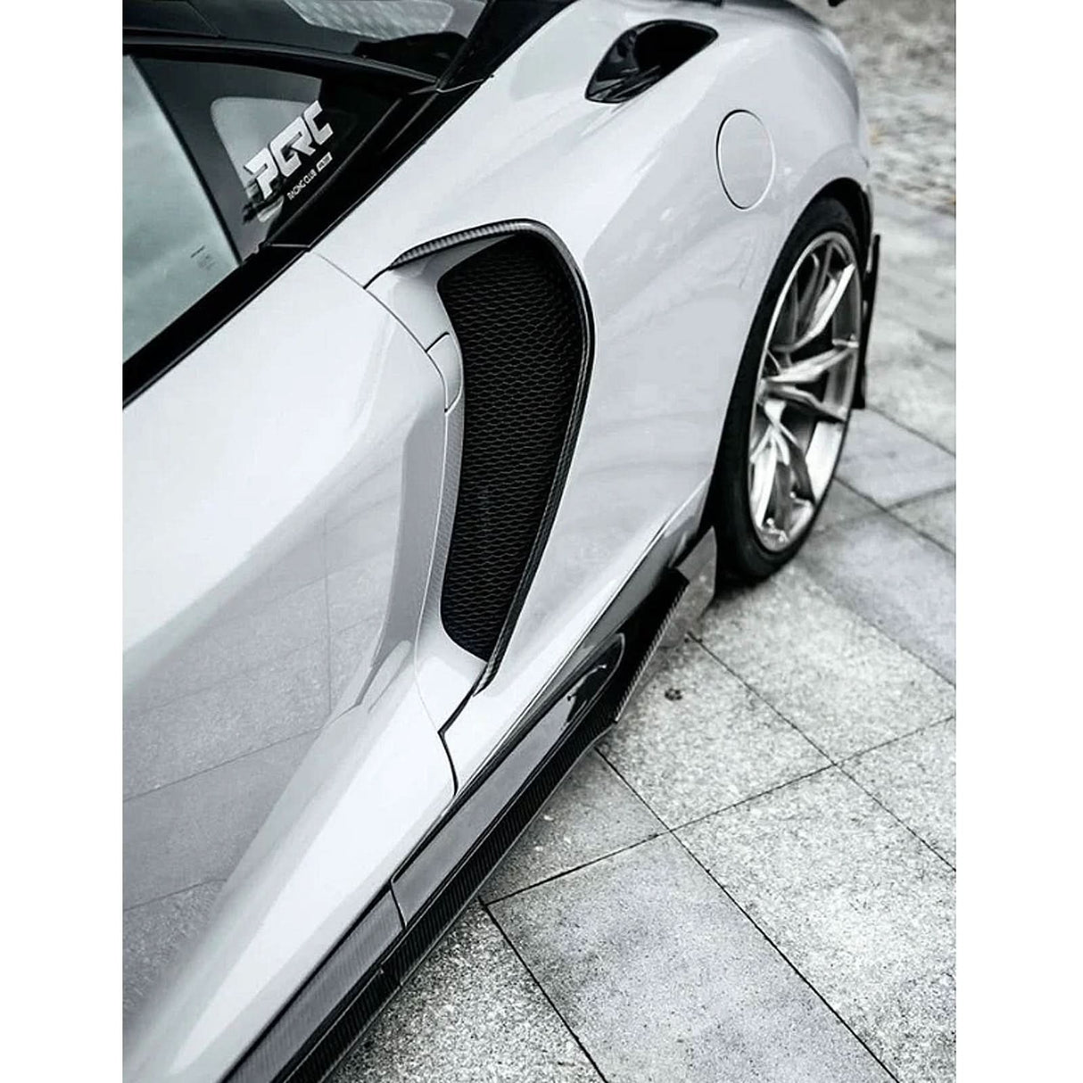 MWD Style Carbon Fiber Side Skirt Extension for McLaren GT