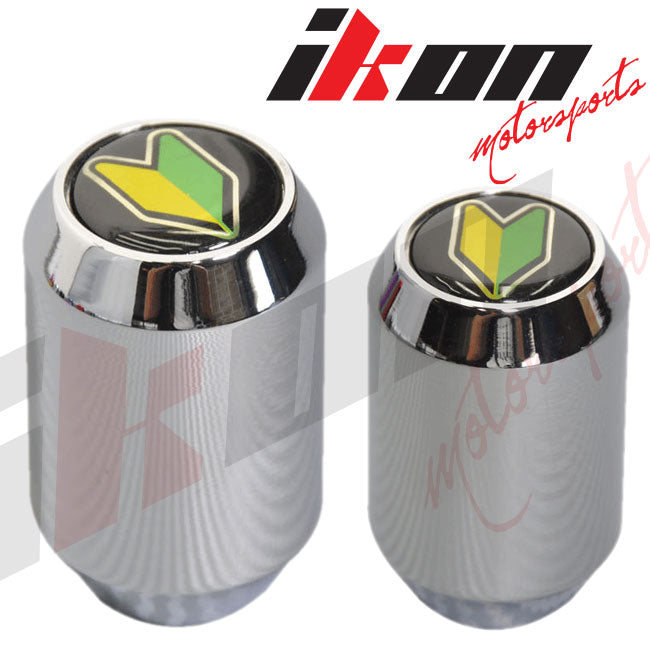 Universal Wakaba Driver Badge JDM Chrome Short Throw Shifter Knob