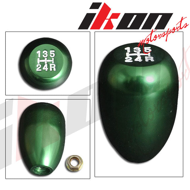 Honda Acura JDM 5-Speed Green knob Shift Knob Stitch Suede Boot Cover