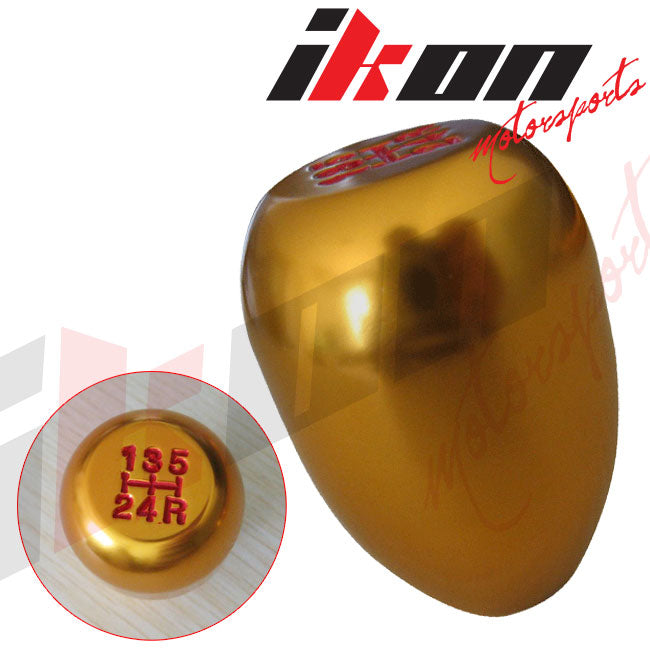 Gold M12X1.75MM Thread MT Manual T-R Gear Shift Knob Five SPD
