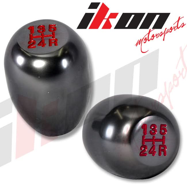 Gunmetal Universal M10X1.5MM MT T-R Gear Shift Knob 5 Speed JDM Logo
