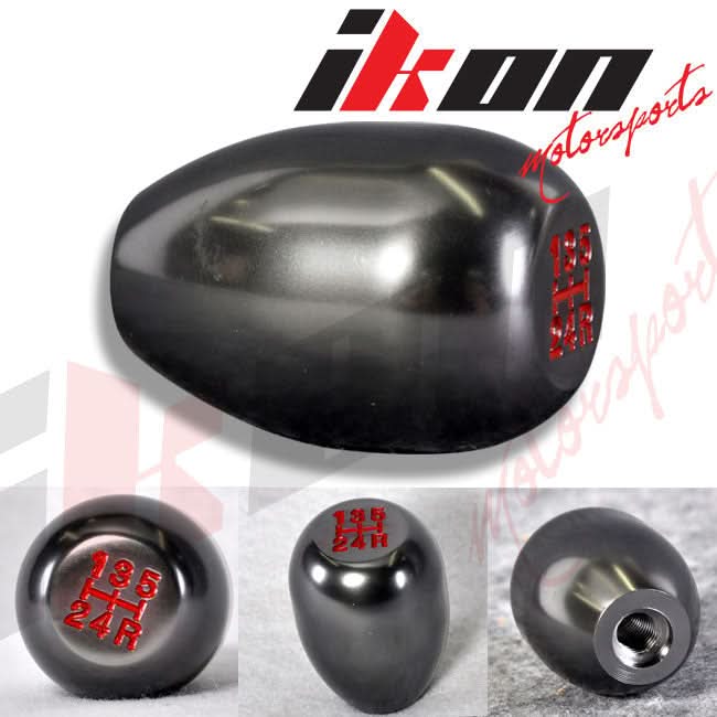 Gunmetal Universal M10X1.5MM MT T-R Gear Shift Knob 5 Speed JDM Logo