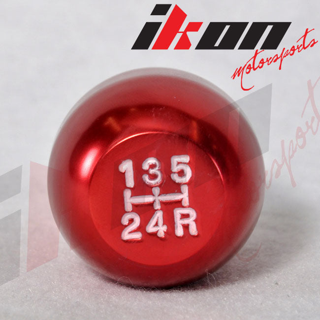 Red Aluminum MT M8X1.25 T-R Gear Shift Shifter Knob 5 Speed JDM Emblem