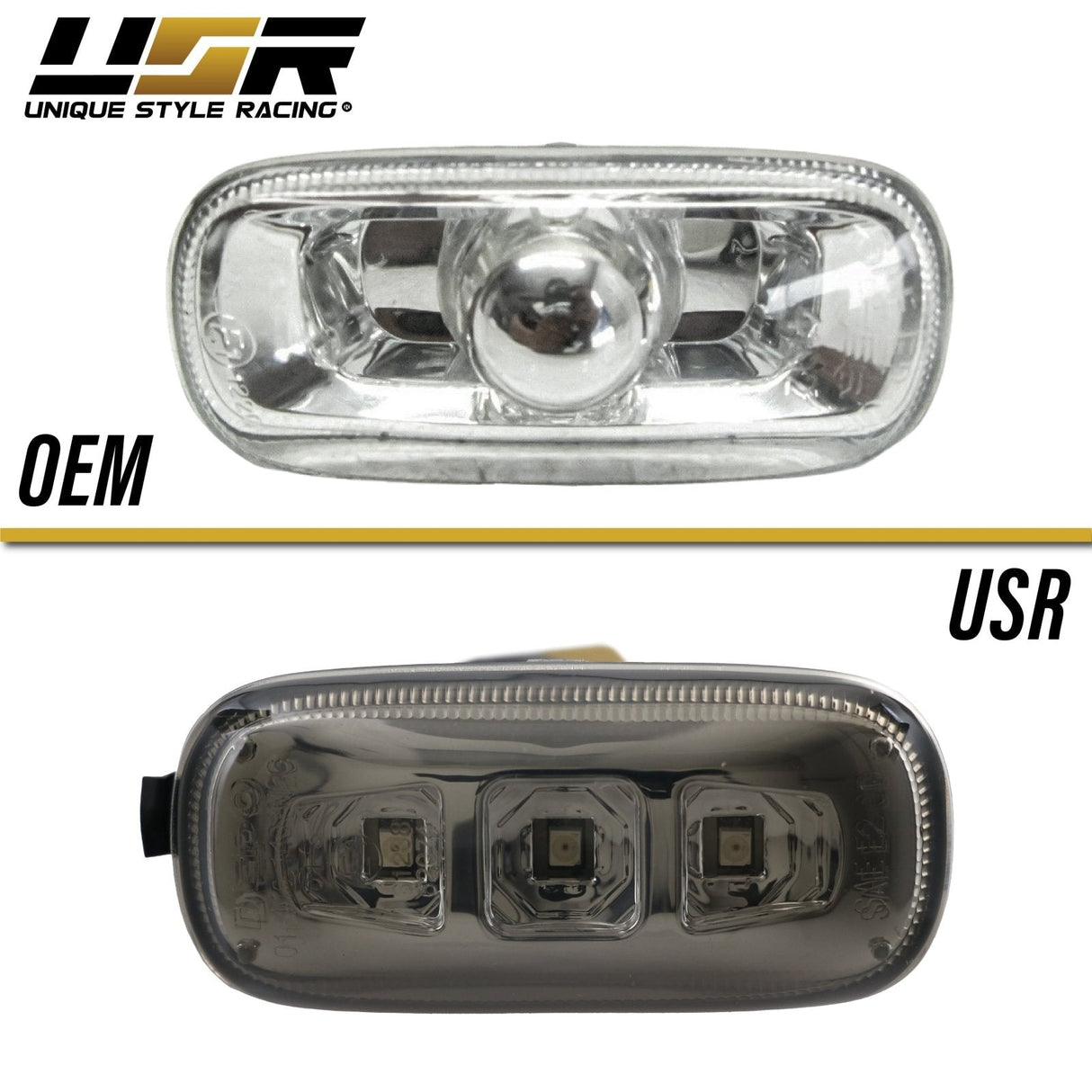 2002-2008 Audi A4/S4/RS4 Smoke Amber LED Side Marker Lights