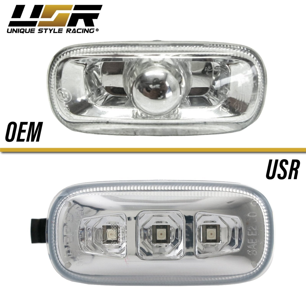 2002-2008 Audi A4/S4/RS4 Smoke Amber LED Side Marker Lights