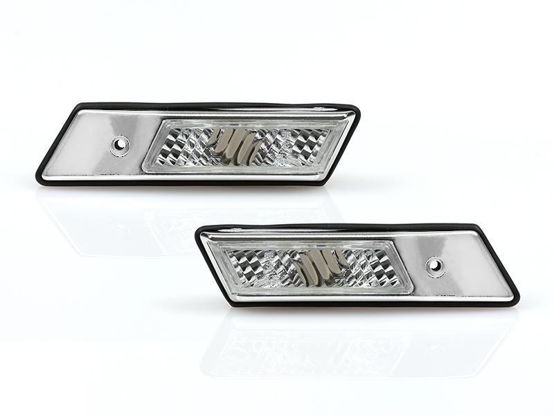 1992-1996 BMW E36 Black Trim Crystal Clear Side Marker Lights