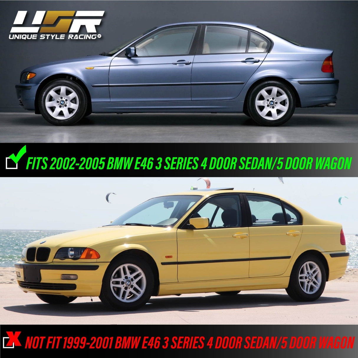 2002-2005 Bmw E46 4d/5d Smoke Side Marker Lights
