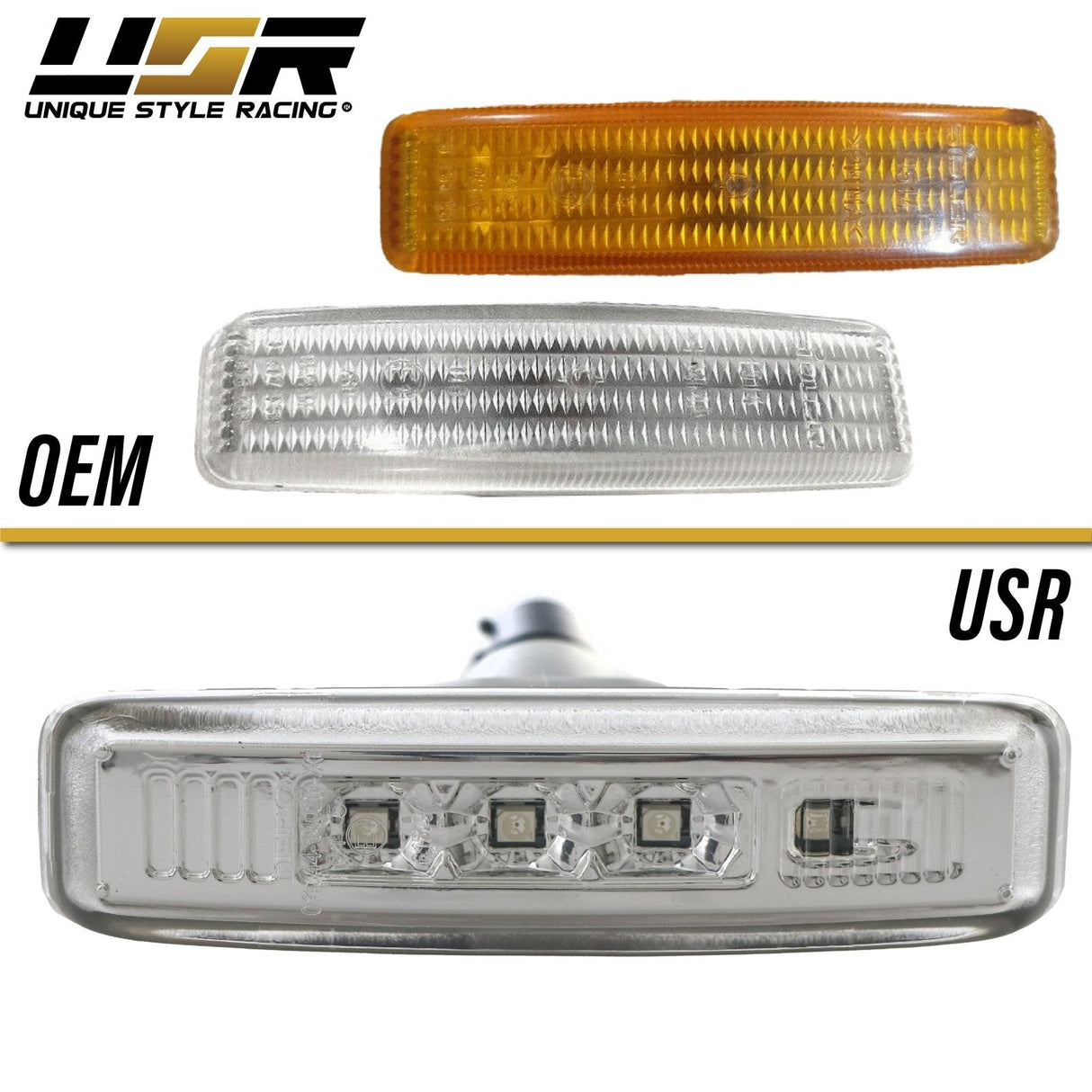 1997-2003 BMW E39 Smoke LED Amber Side Marker Lights
