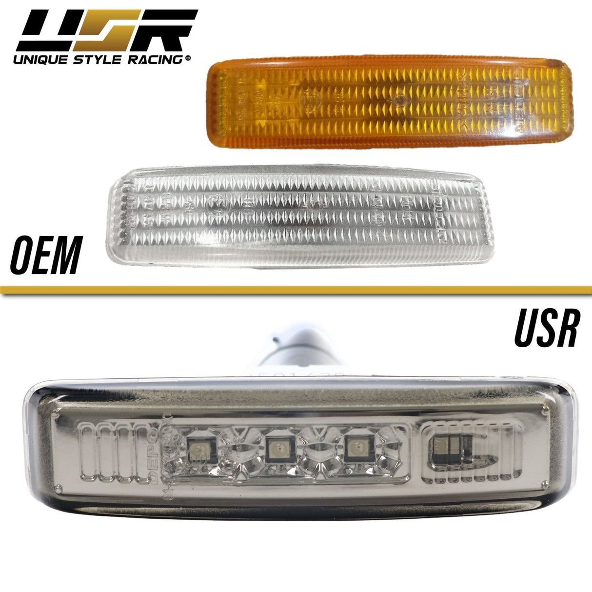 1997-2003 BMW E39 Smoke LED Amber Side Marker Lights