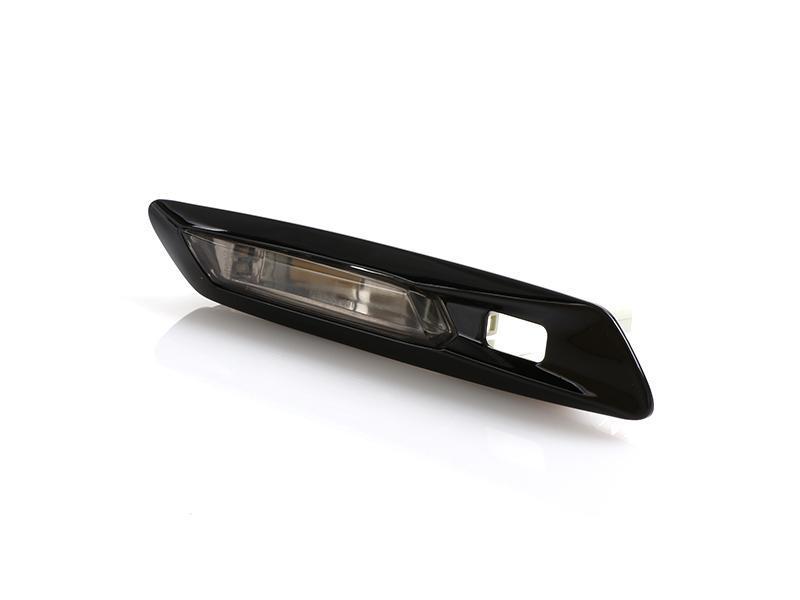 2011-2016 BMW F10/F11 Smoke Glossy Black Side Markers w/ Parking Assist