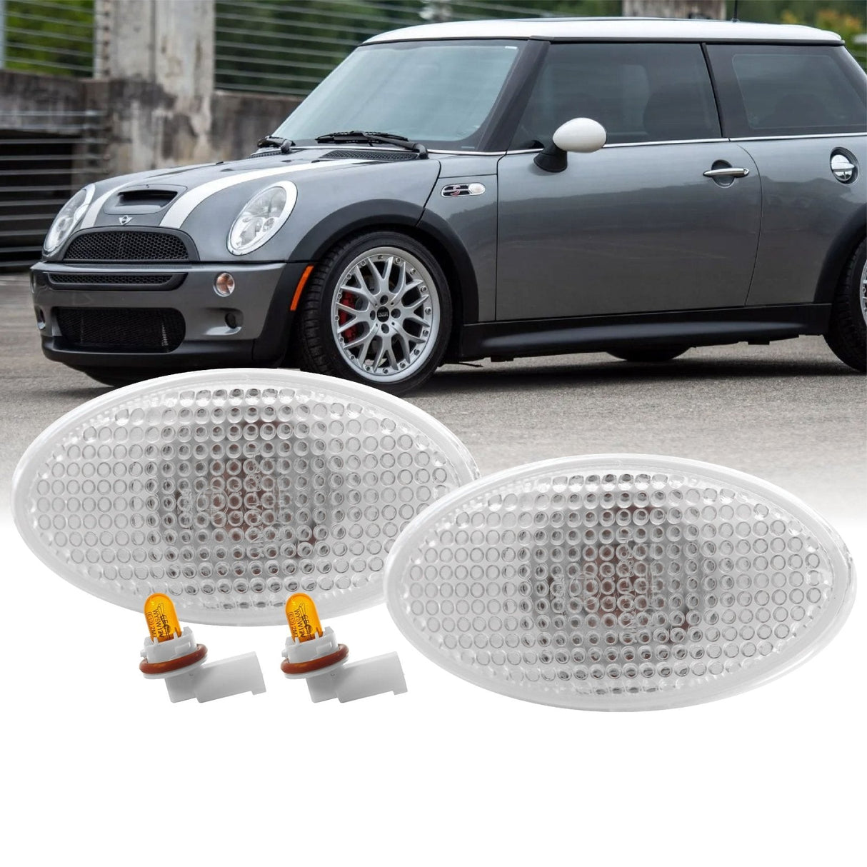 2001-2006 Mini Cooper Clear Fender Side Marker Set