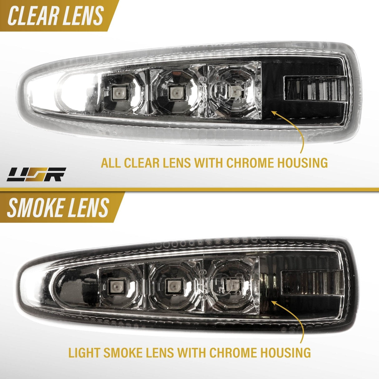 2008-2016 Mitsubishi Lancer Smoke Amber LED Side Marker Lights