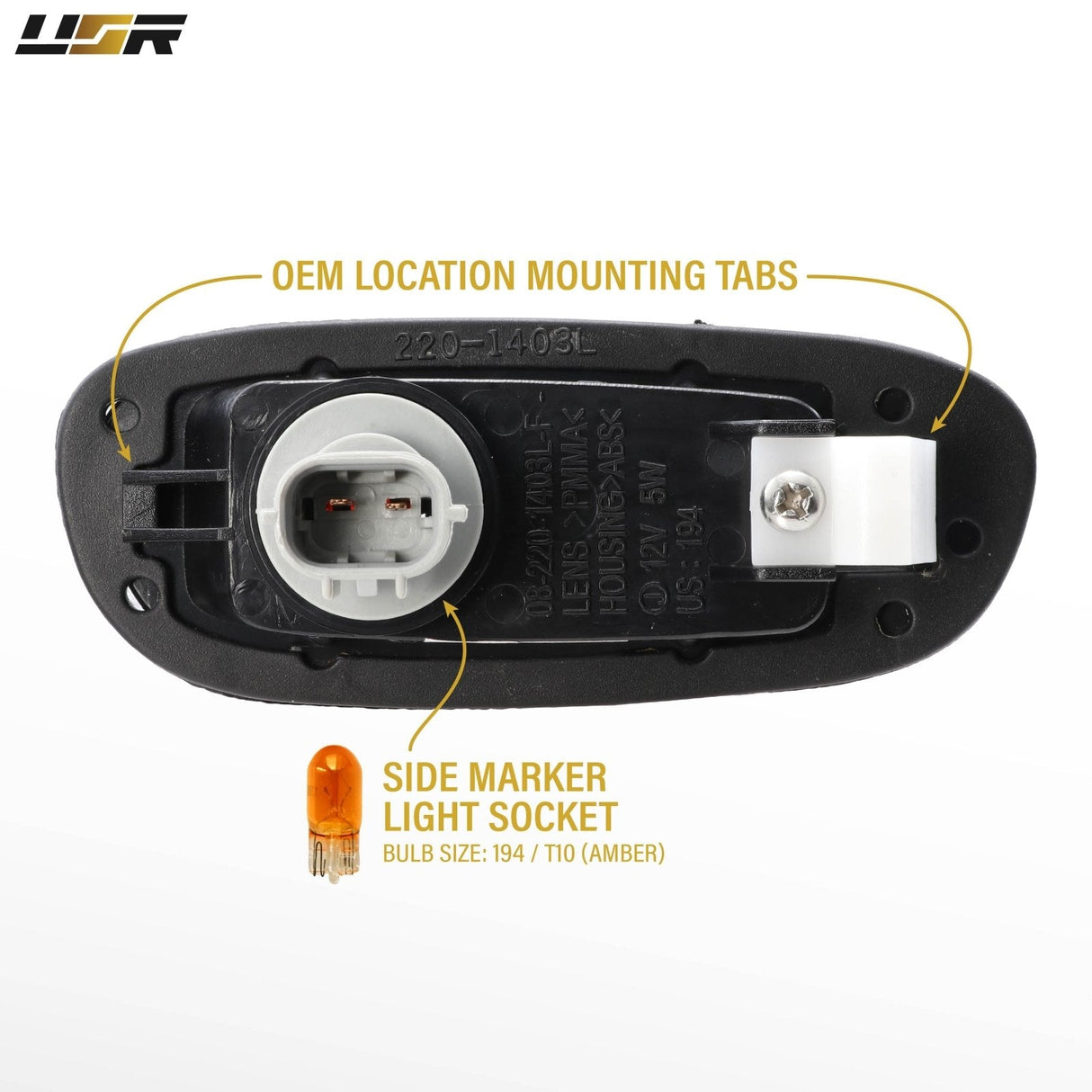 1995-2001 Subaru Impreza Crystal Black Side Marker Lights