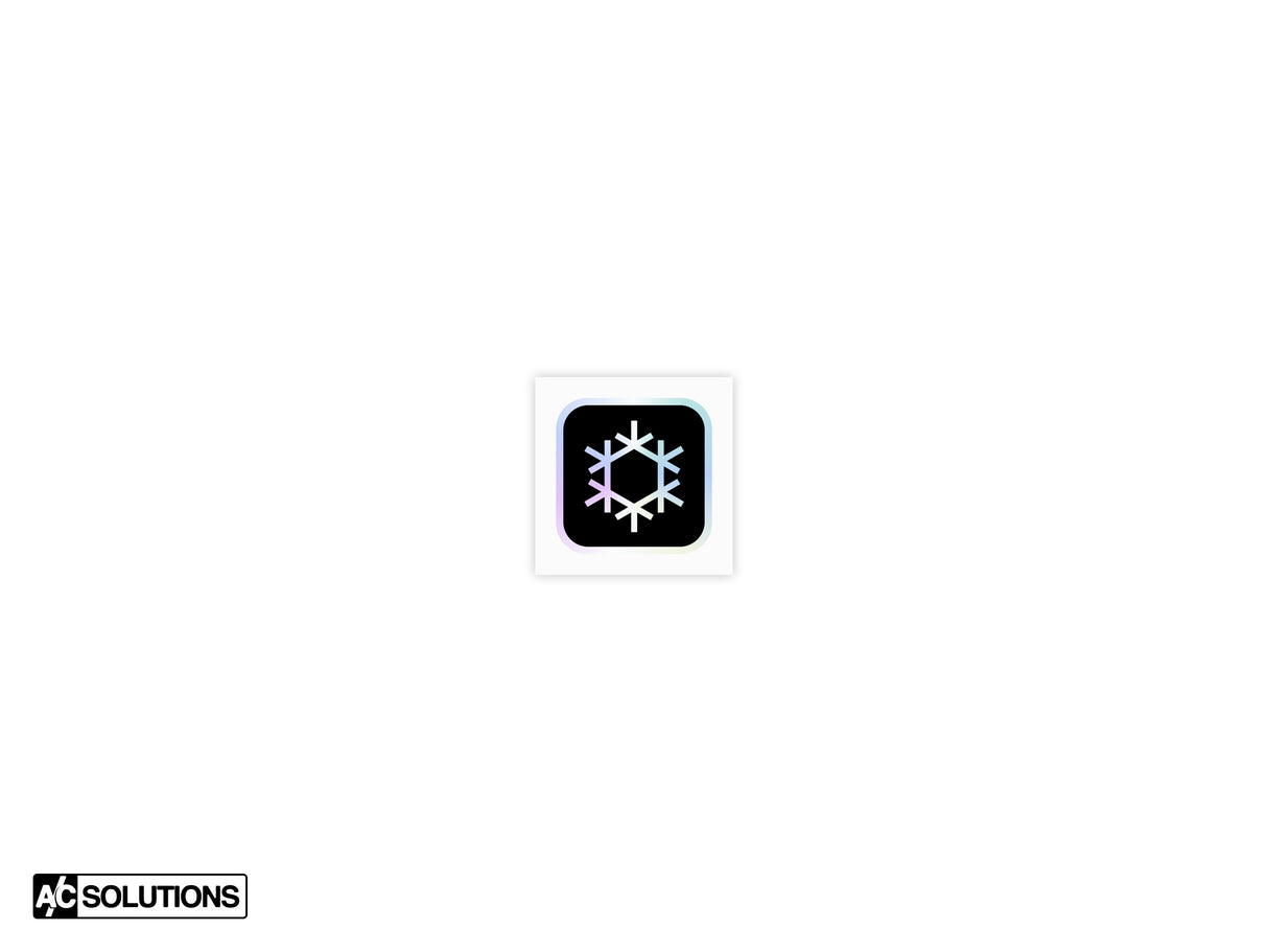 A/C Solutions Snowflake Sticker Black