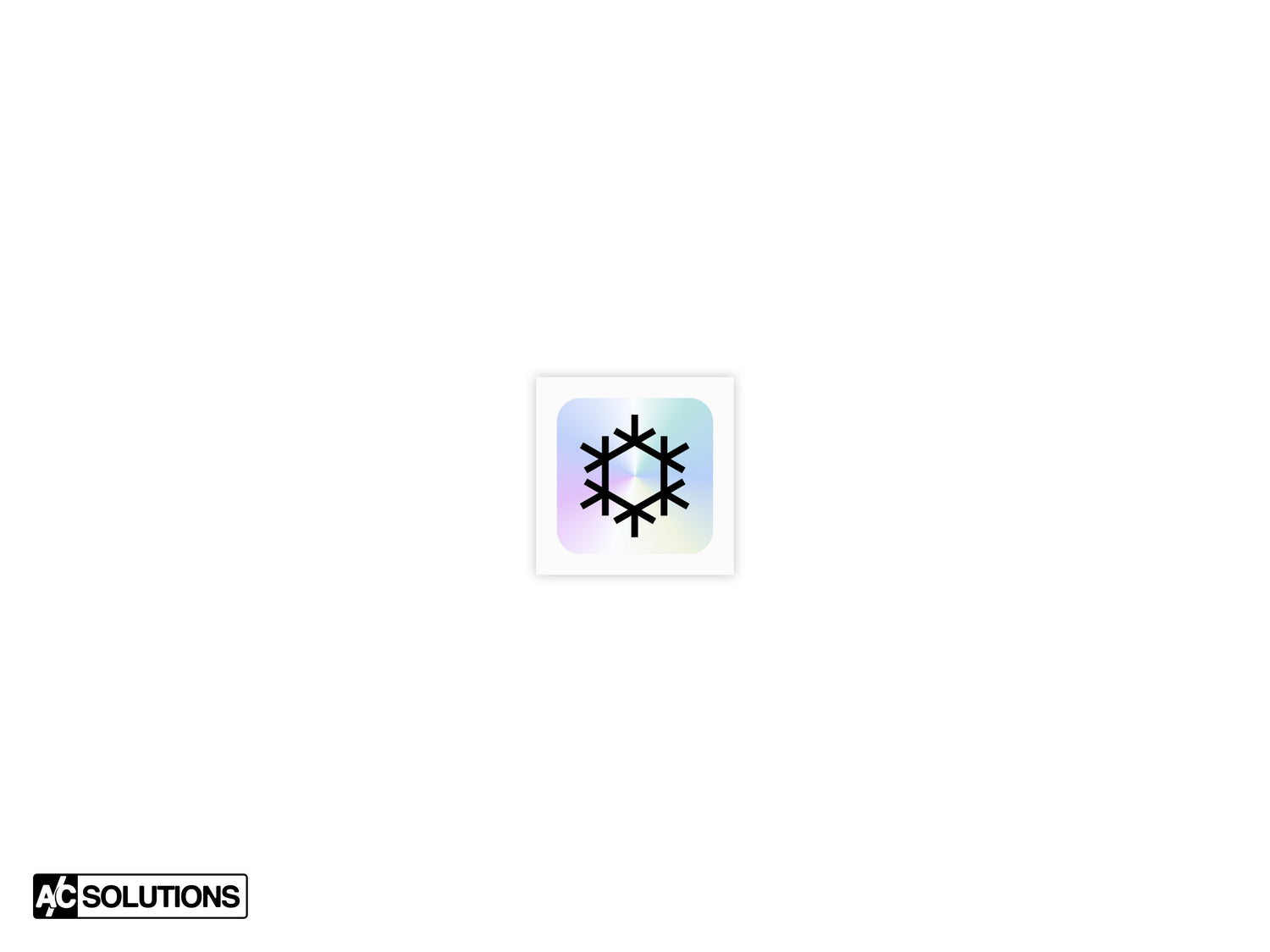 A/C Solutions Snowflake Sticker White