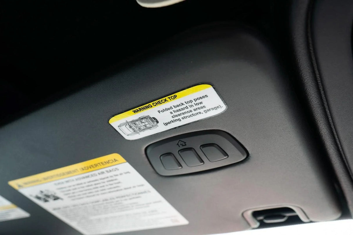 Soft Top Warning Labels - 2021+ Bronco