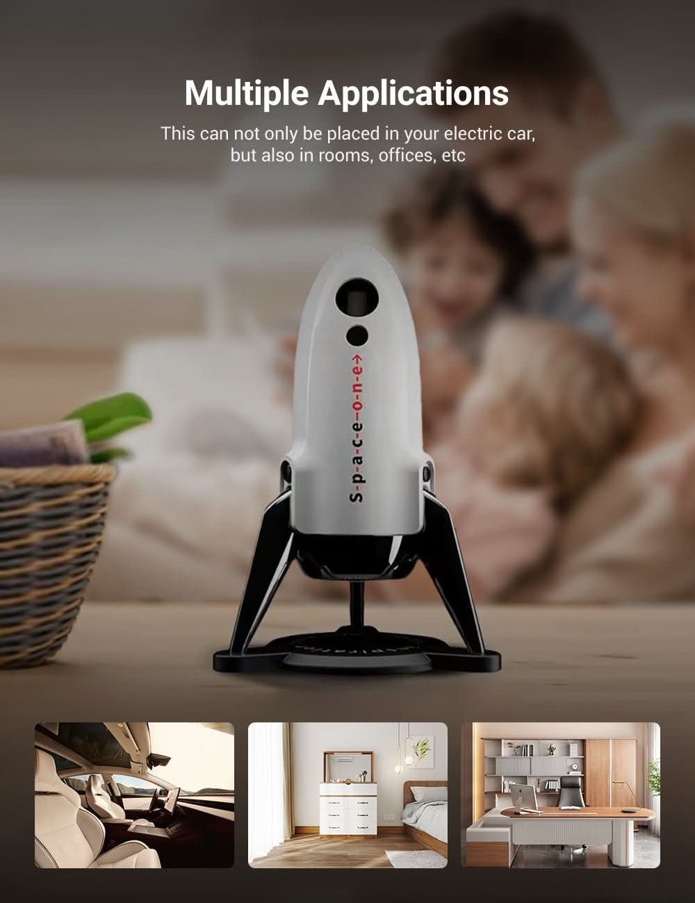 TESERY Space One Rocket Perfume Diffuser for Tesla